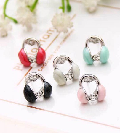 AB031   甜心馬卡系列♥搖滾甜心♥不銹鋼防敏耳釘【1對入】