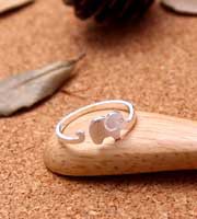 CA014   奇幻森林♥長鼻小象♥銀飾戒指【1只入】