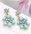 AE004   綻放開朗♥太陽花露♥耳環【蒂芬妮藍1對入】
