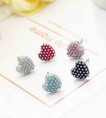 AB023   甜心馬卡系列♥點點の愛♥不銹鋼防敏耳釘【1對入】